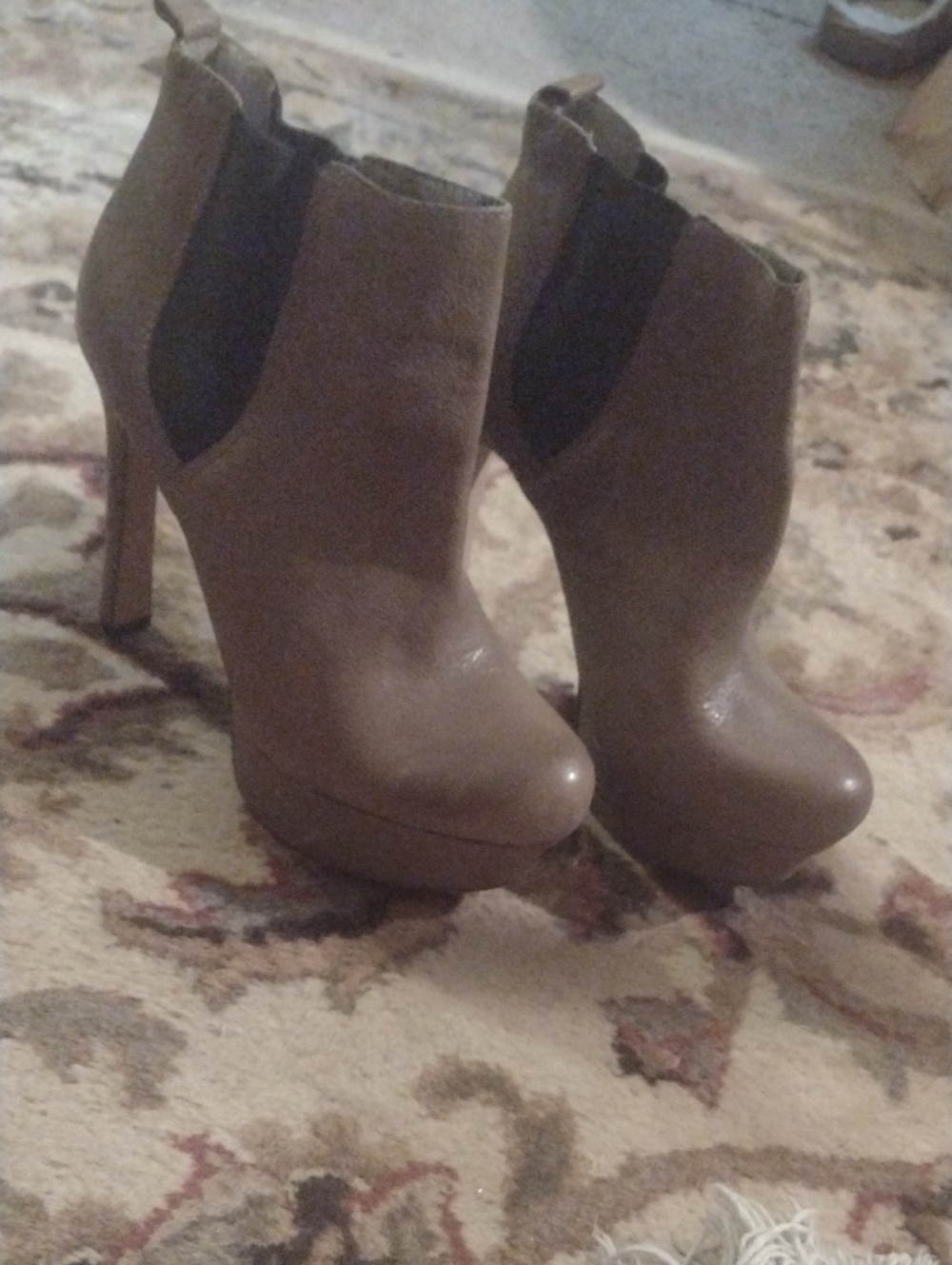 Vince Camuto Leather Heeled Ankle Boots $40